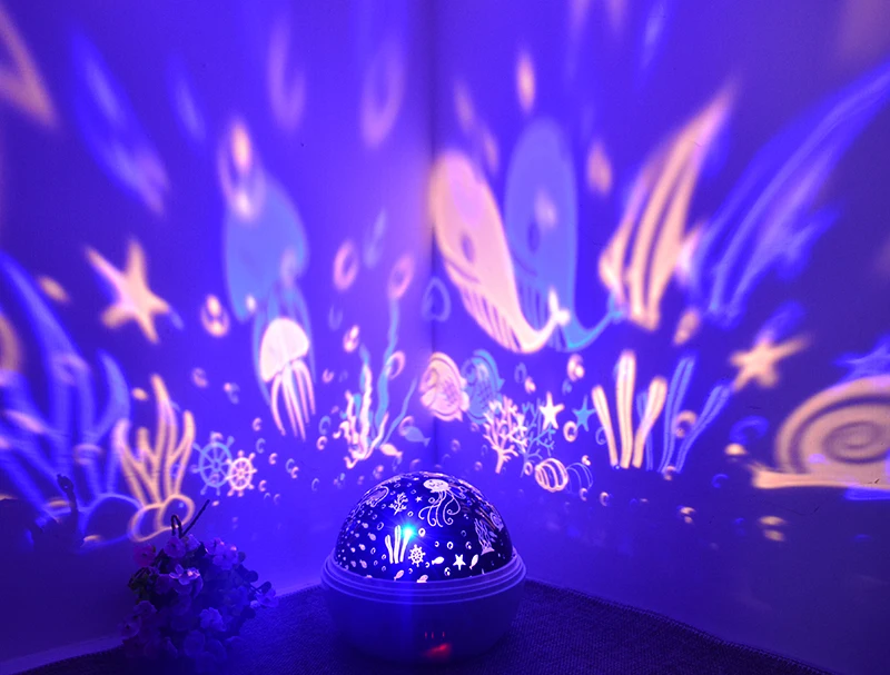 Starry Night Projector Kid Bedroom Lamp for Christmas Night Sky Projector Lamp Underwater World And Star/Mood Projection