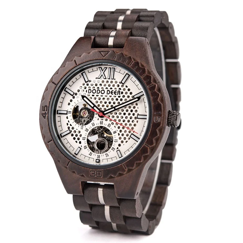 

2020 DODO DEER China Manufacturer Fashion Tasteful Wooden Chronograph Handcraft Watches Mechanical Men Wood Watch