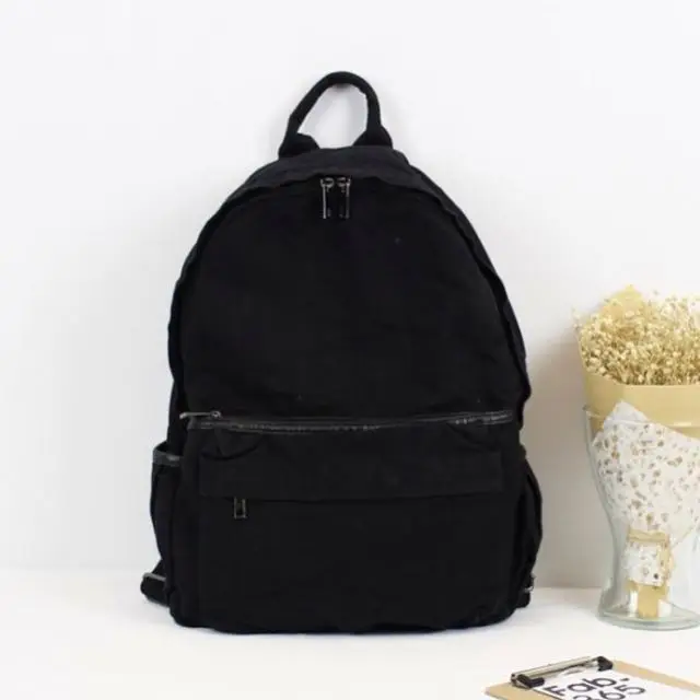 

Vintage Kids Men Black Bag Travel Mens Wholesale Small Korean Girls Cotton Canvas Women Backpack, Customized color