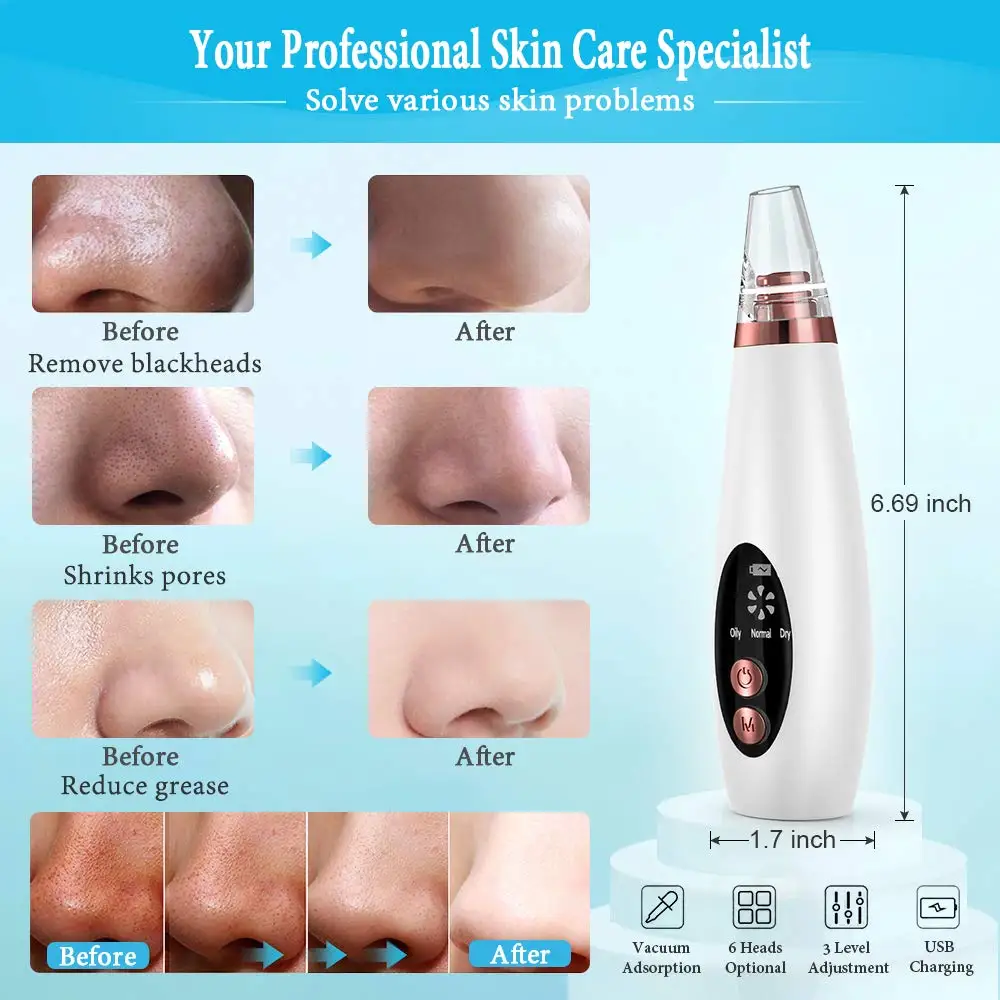 
Wholesale Home Use Beauty Personal Care Pimple Extractor Comedo Suction Blackhead Extractor Tool Set 
