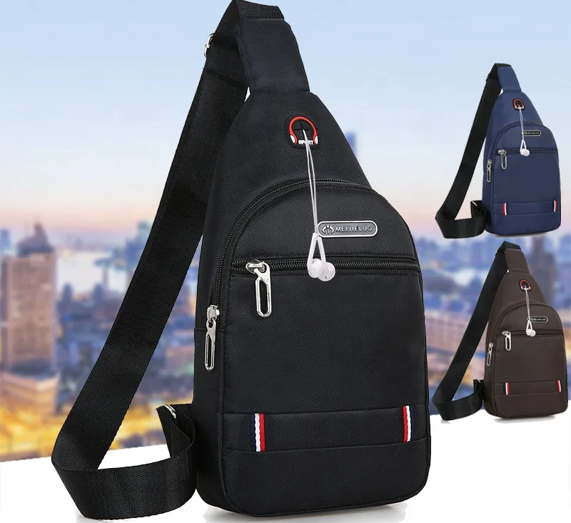 

New high-quality chest bag messenger bag canvas shoulder Korean fashion trendy casual backpack sling bags for men