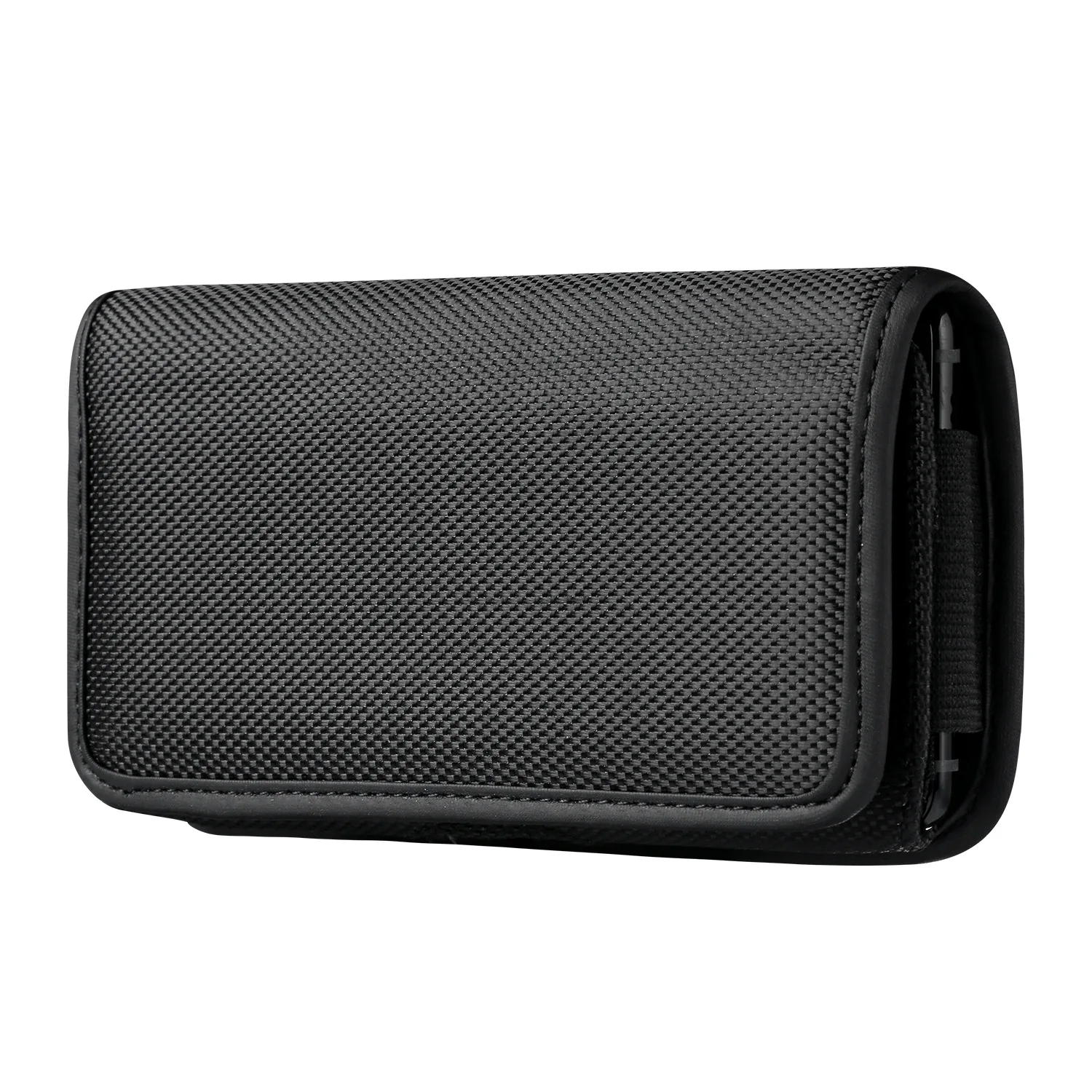 

Mobile Horizontal Holster Belt Clip Case for Smartphone, Black Universal Nylon Cell Phone Pouch For iPhone 12 Mini 11 Pro Xs Max