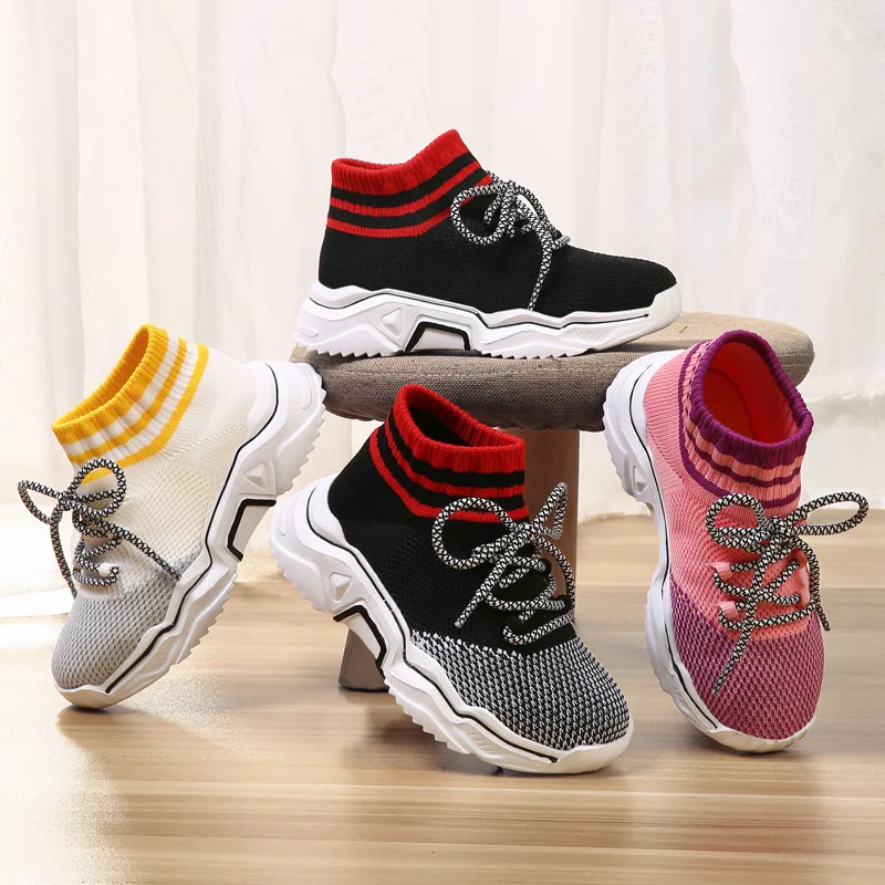 children comfortable casual baby sport sneakers for boys and girls school sock kid shoes