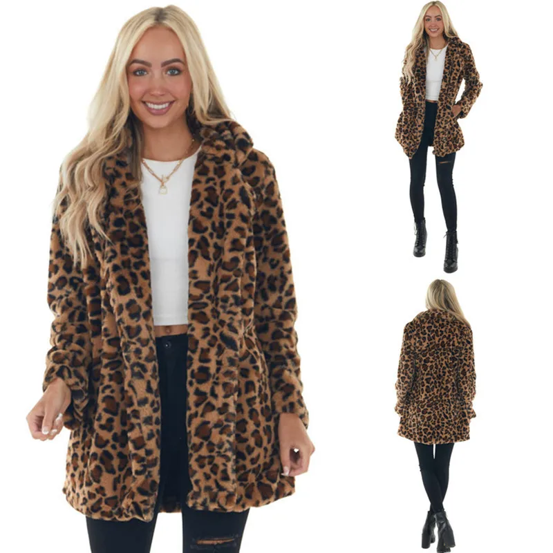 

Quality Guaranteed Cozy Comfortable Quick-drying Woman Ladies Winter Jacket, Leopard