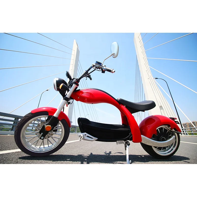 

dogebos new model europe warehouse powerful mobility removable battery citycoco adult electric motorcycle scooter 2000w, Customized(black,red)