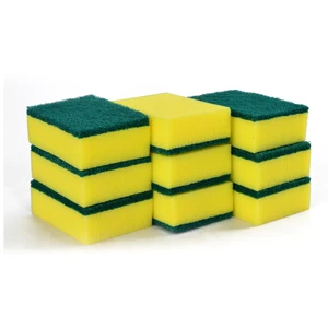 Image of Heavy Duty Washing Dish Sponge Pad With Polyester Fiber Scrubber