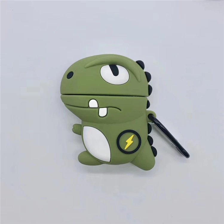 

2021 New Arrival Cute Animal Dinosaur Silicon Protective Earphone Cover Case For Airpods 1 2 pro