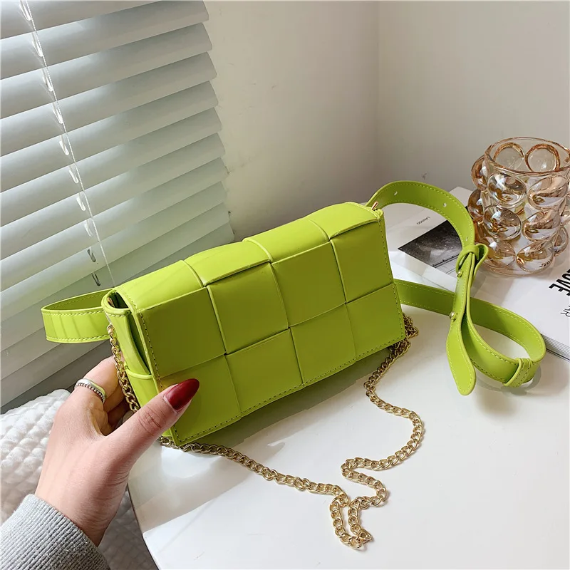 

2021 Fashion Luxury Colorful Candy Jelly Chain Leather Women Hand Bags Ladies