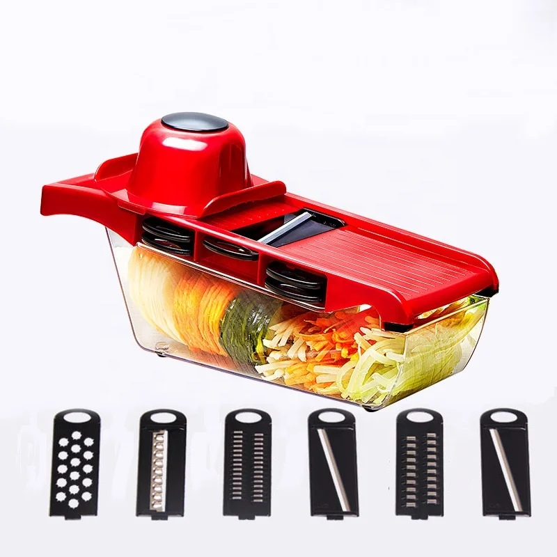 Veggie Chopper Spiralizer Vegetable Slicer - Onion Cutter with Container - Pro Food Chopper - Slicer Dicer Cutter