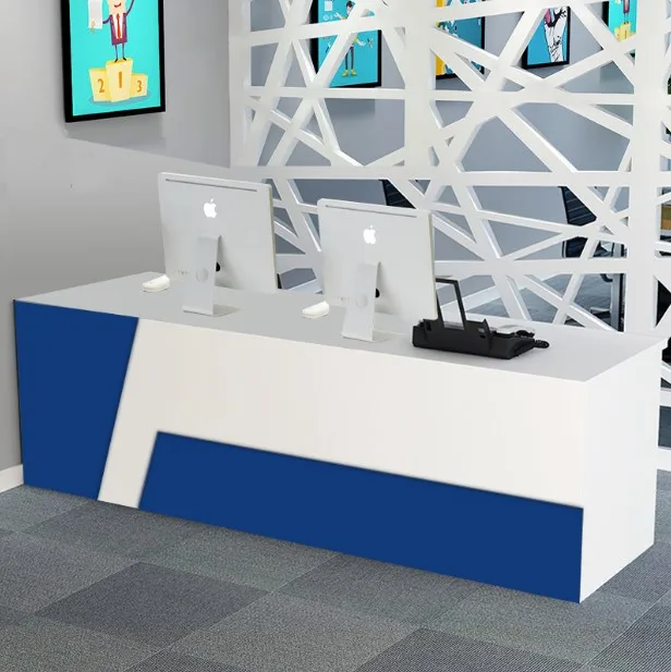 Hot Popular Custom Office Front Counter Furniture Design Unique Solid