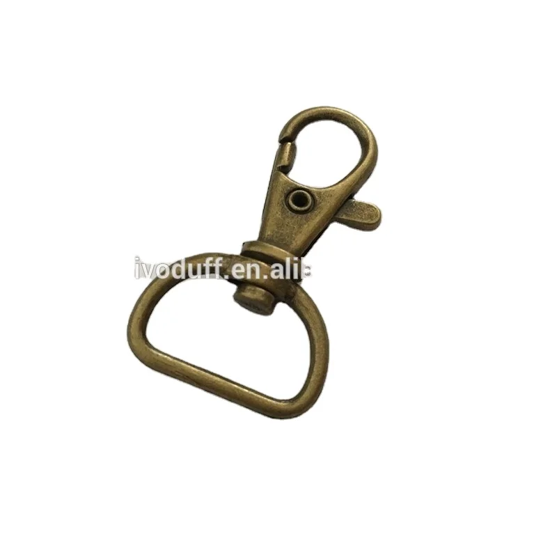 

Ivoduff Cheap price Snap Hook, metal Dog Hook for DIY Keychain, Antique brass