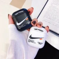 

Off-white Logo Air Jordan Wireless Bluetooth Headset Earphone Cover Soft Tpu Case For Apple Airpods 1 2