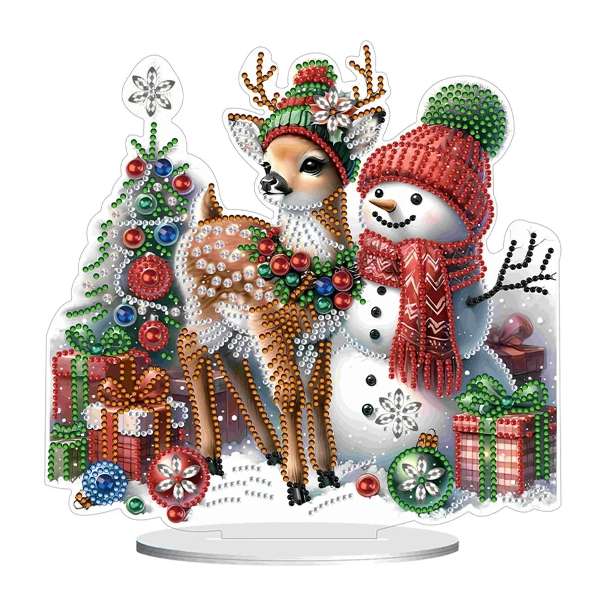 G-94 DIY Desk Diamond Art Crafts Acrylic Mosaic Ornaments Single Sided Drill Kids Gift Desk Christmas Ornaments 2024