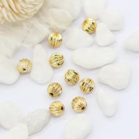 

Factory Wholesale 14k Gold Filled Striped Loose Metal Beads Lantern Beads for Bracelet Necklace Jewelry Making