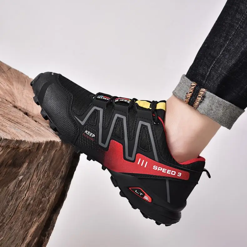 

2021 Spring Autumn Speed 3 Large Size Mesh Men Breathable Mens Sports Running Shoes, Red,black/red,grey/green