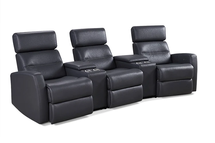 Home Furniture Movie Theater Cinema Room Luxury Leather Recliner Sofa