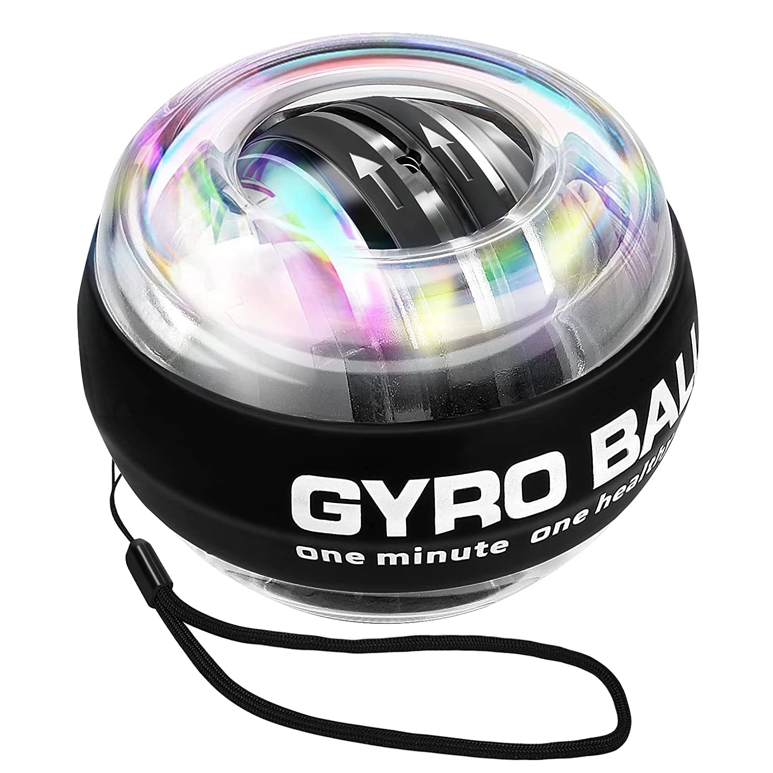 

Wholesale Relax Wrist Strengthener Colored Light Wrist Ball With Belt, Black,blue,red