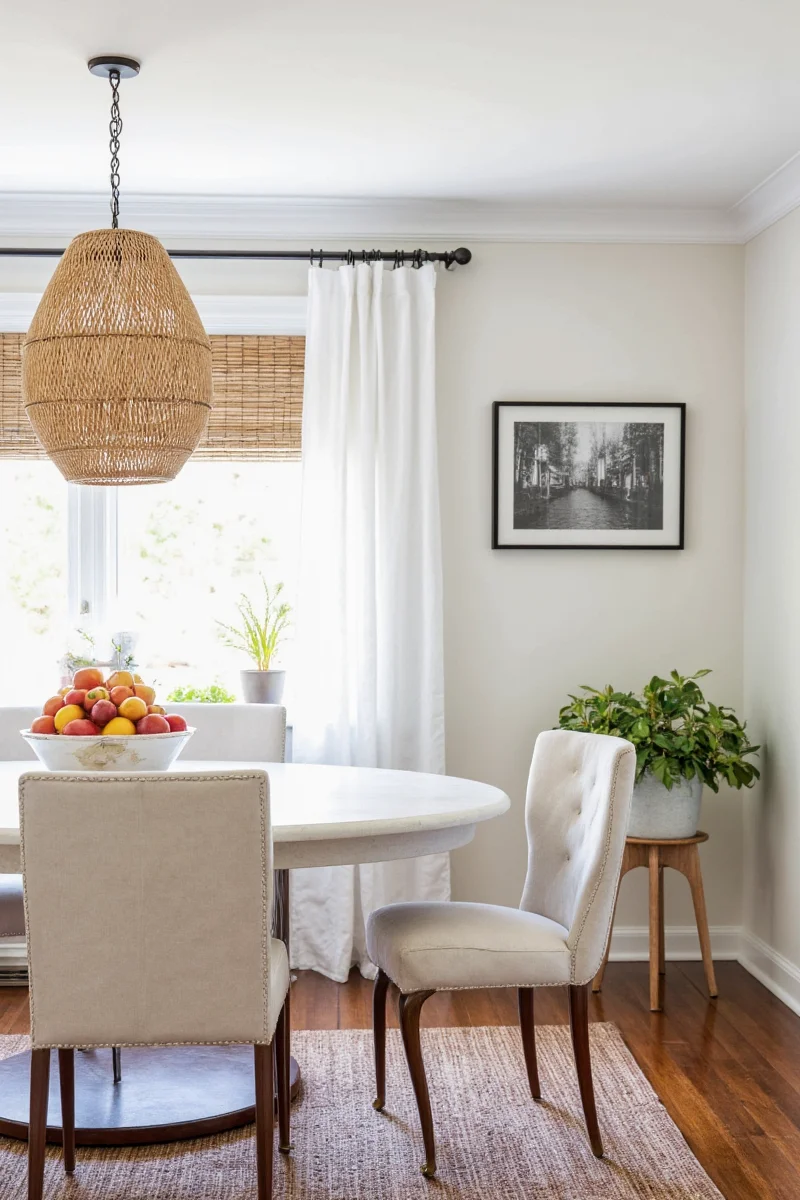Kid-safe dining table with rounded edges