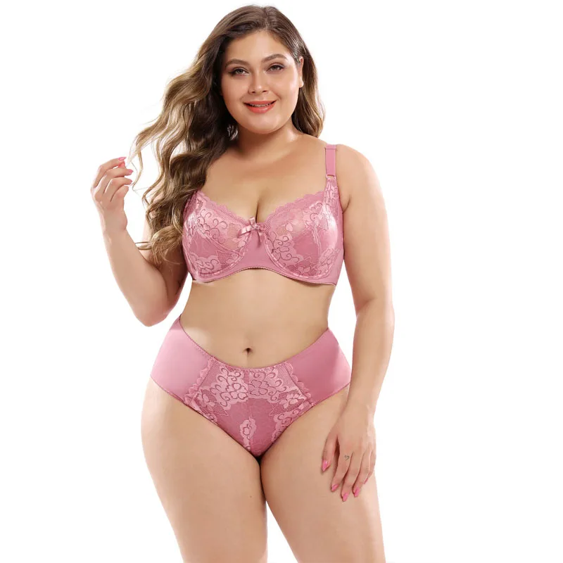 

Ladies Minimizer Big Boobs Full Coverage Cup Underwire High Quality Women's Extra Large Plus Size Bra Sets, Pine bark, cadet gray, misty rose