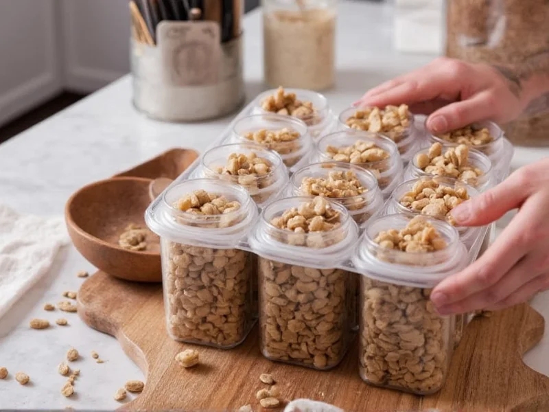 Proper storage of homemade dog food in portioned containers