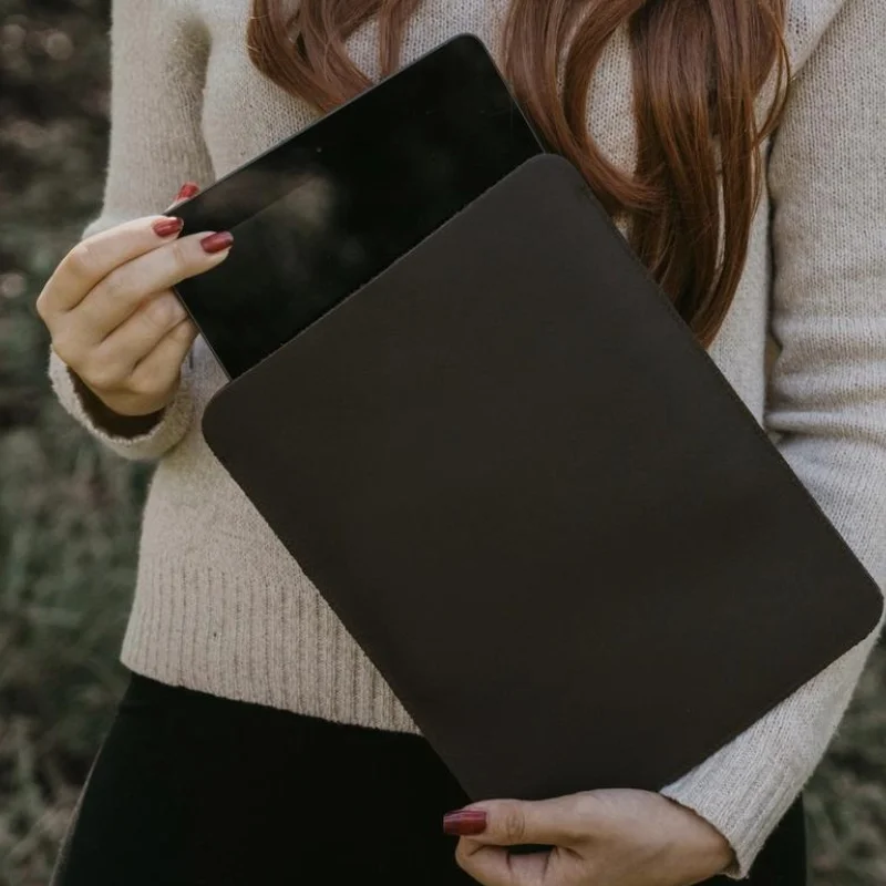 

13 Inch Custom Laptop Bag Sleeves PU Leather Protective Laptop Sleeve Pouch Bag Promotional Gifts Bags, Brown/black/gray/white/pink