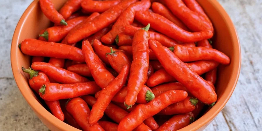 Types of paprika arranged side by side