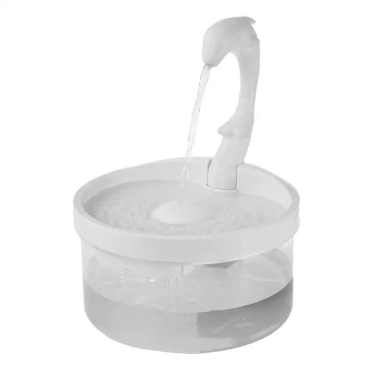 

Pet Cat Water Dispenser LED Light Automatic Drinking Fountain for Cats Dogs, Transparentandwhite