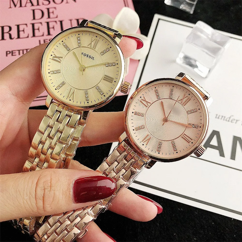 

brand watches men luxury chain and watch set for woman relojes de mujer quartz wristwatch for female wholesale ladies watch