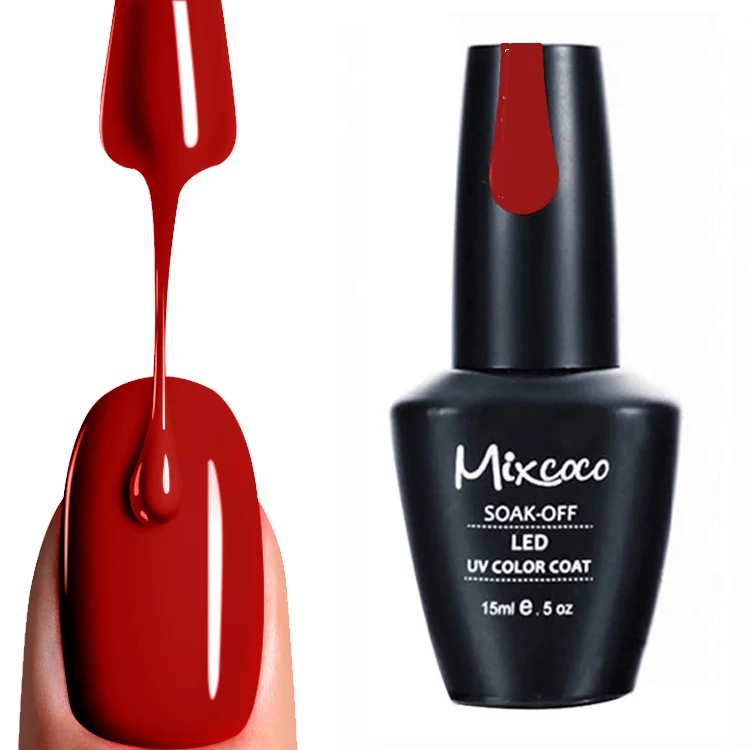 

High Quality Mixcoco Nail Products Salon Fashion Color Soak Off 15ML Esmalte Semipermanentes Organic Gel Nail Polish