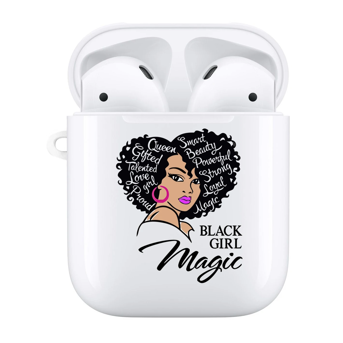 

African women AirPods Case Protective Cover Skin - classic White Hard Shell Accessories For Apple AirPods