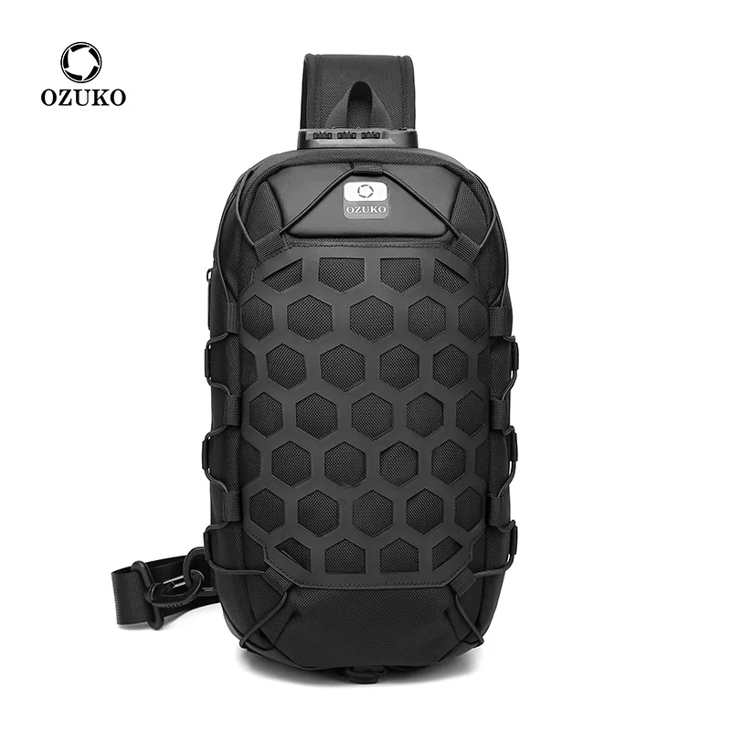 

Ozuko D9357 Phone Luxury Custom Crossbody Bag Sales Mini Anti Theft Sling Bag Crossbody Tactical Men Chest Bag