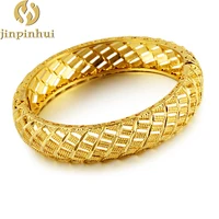 

Jinpinhui jewelry cheap wholesale bangles fashion 24k fancy simple design gold plated jewelry bangle