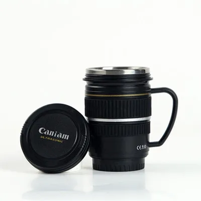 

P-829 220ml Creative Portable Stainless Steel Tumbler Flask Wine Coffee Camera Lens Mug Cups, Colors