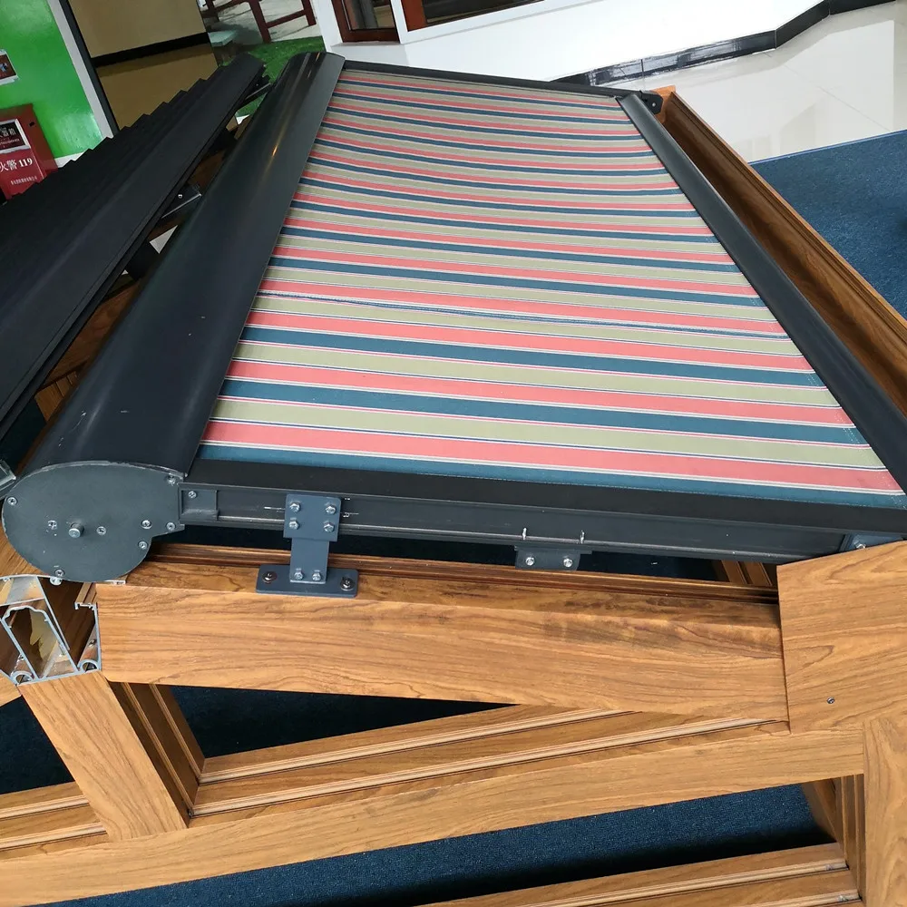 玻璃阳光房户外自动水平伸缩屋顶遮阳篷