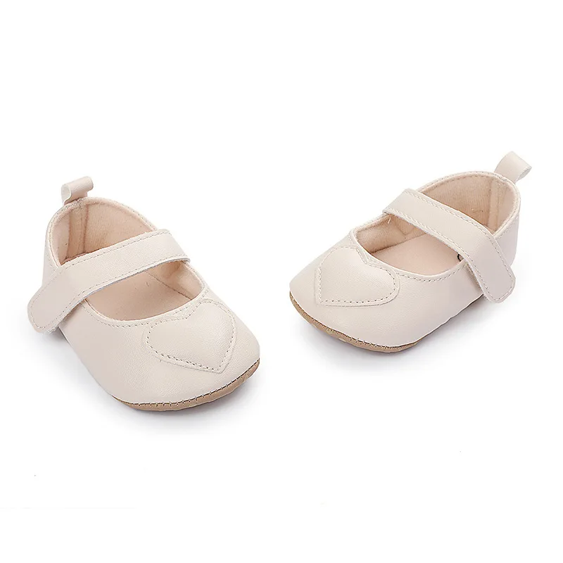 Fashion Beautiful Heart Design Soft Sole  Baby Dress Shoes Toddler Girl Walking Shoes supplier