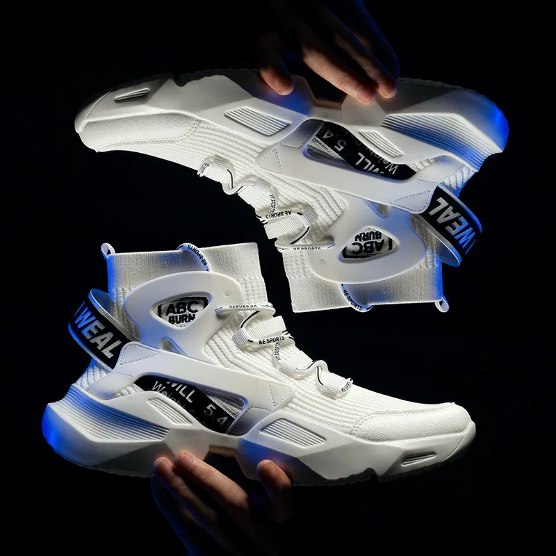 

2020 new fashion sneakers thick-soled old shoes socks shoes breathable high-top casual shoes