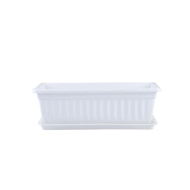 

China wholesaler new design high quality white plastic flower pots for sale