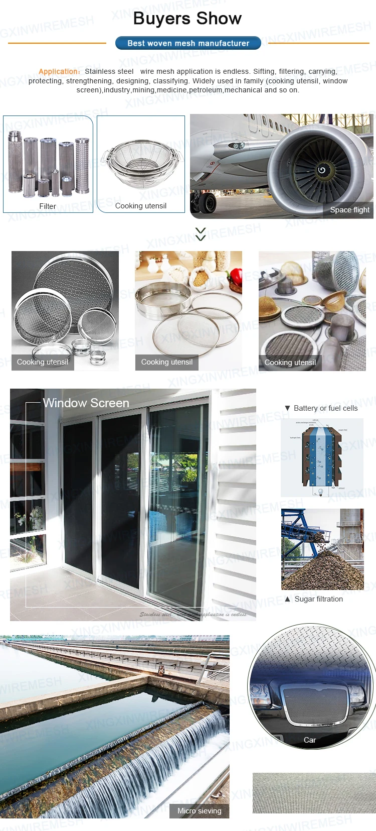 factory sale ss304 stainless steel mosquito nets for windows