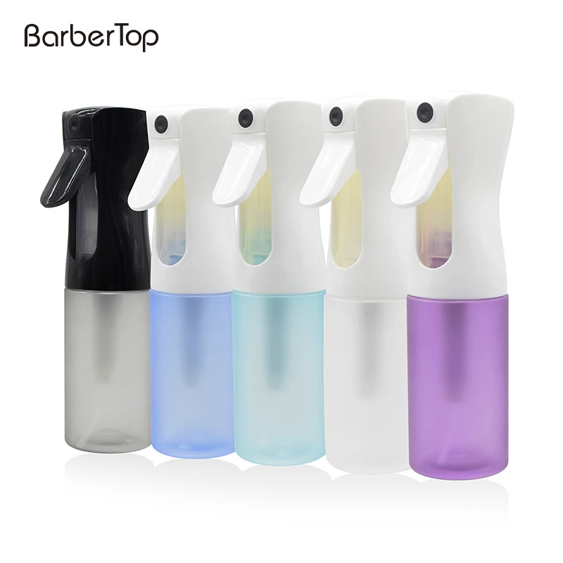 

2021 New frosted body for 200ML spray continuous transparent colors hair salon bottle mist sprayer for barber hairdresser, Green,purple,gray,blue,transparent