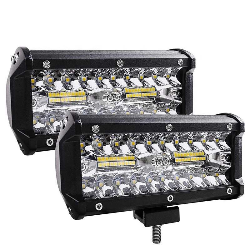 

12V 7 Inch LED Light Bar Submersible driving lights 240W 24000lm LED Pods Off Road lights fog lights for Truck Off road car