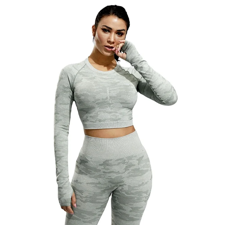 

Gym wear women yoga top seamless patch work crop top fitness clothing