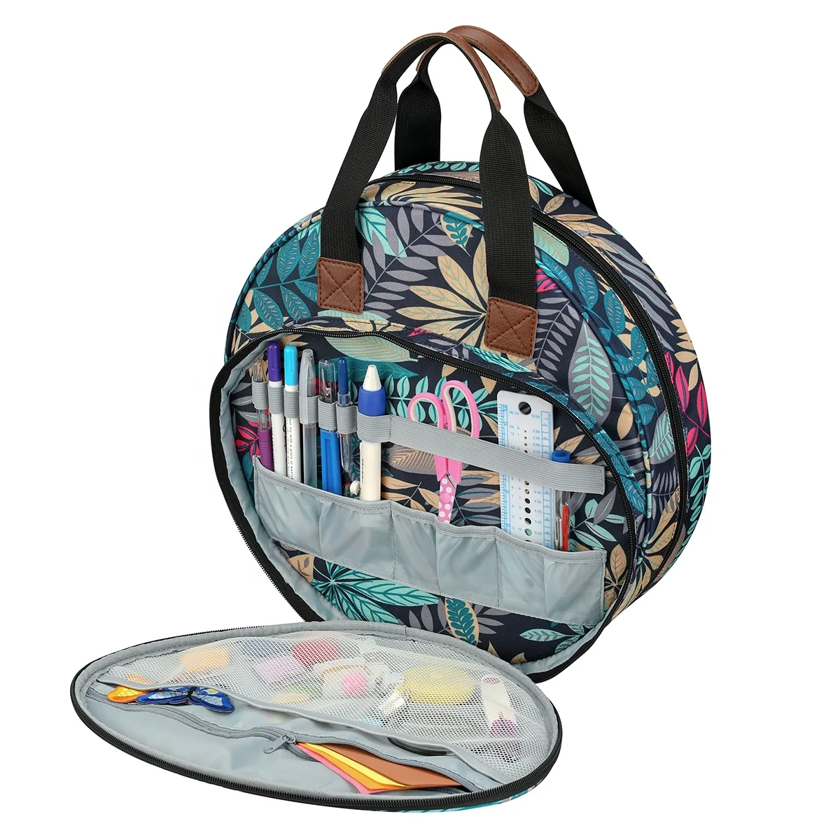 

Factory Directly Sale Custom Portable Tote Bag Embroidery Project Bag Embroidery Kits Storage Bag, 4 colors