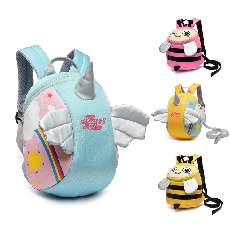 

New Children School Backpack 3D Cartoon Animals Unicorn Design Baby Girls Kindergarten Kids School Bags, Customized color