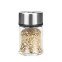 

18/8 Stainless steel PP cap salt and pepper shaker with 70ml glass jar