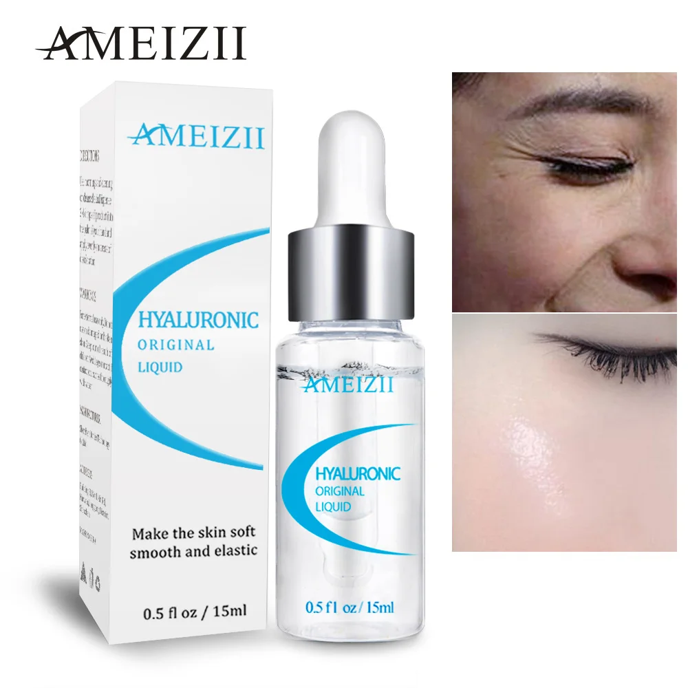 

AMEIZII Natural Hyaluronic Acid Serum Moisturizing Whitening Anti Aging Skin Care Packaging Face Essence Equipo Facial Beauty