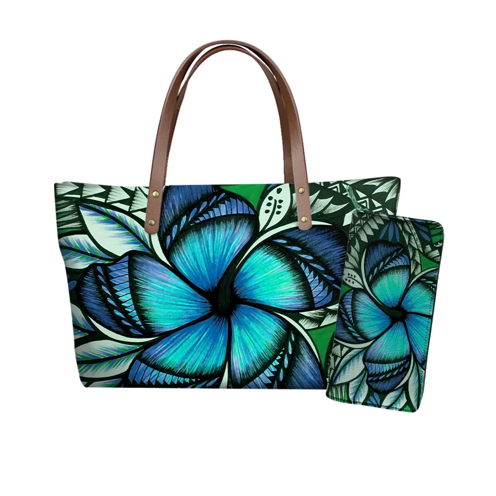 

Polynesian Tribal Printed Custom Design Handbags China Manufacturer 2021 Bags Handbag On Demand 2 Pieces Women Bags Set Handbag