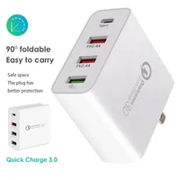

48W Multi Quick Charger PD Type C USB Charger for Samsung iPhone Huawei Tablet QC 3.0 Fast Wall Charger US EU UK AU Plug Adapter