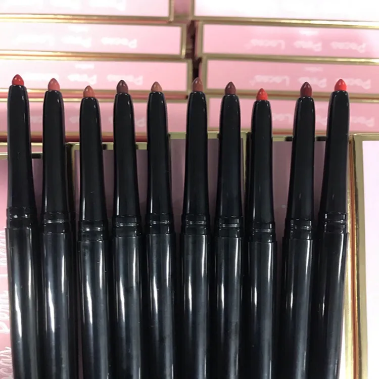 

wholesale no logo waterproof matte lip liner own private label Lip Liner Pencil Cosmetics Lipliner, 10 colors