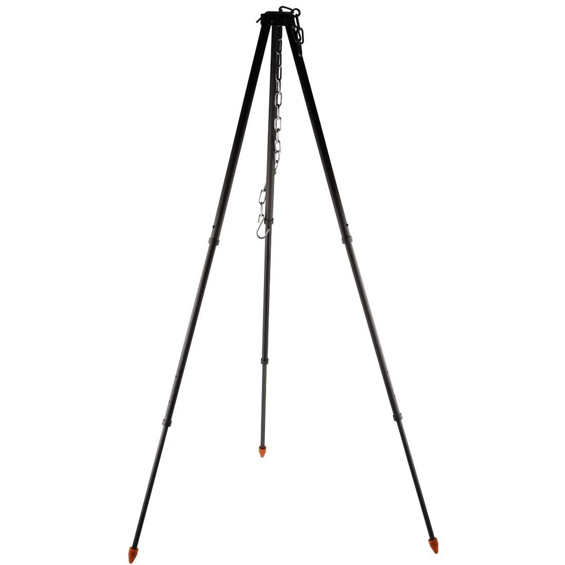 

Tripod Outdoor Campfire Three-section Telescopic Stands Camping Hanging Foldable Portable BBQ Black Tripod