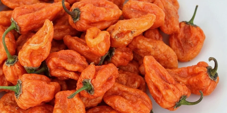 Fresh habaneros ready to be dried